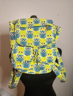 Vintage Yakpak Backpack Blue/Green Owl Bag